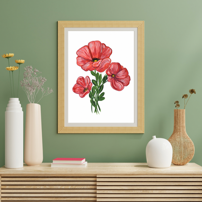 Poppy art print