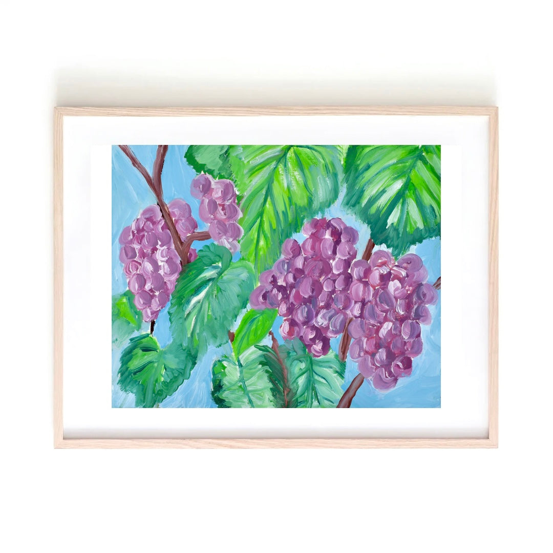 Grapes art print