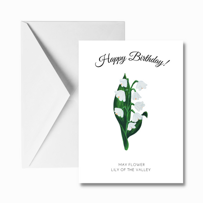 Happy Birthday Flowers Greeting Card (12-designs)