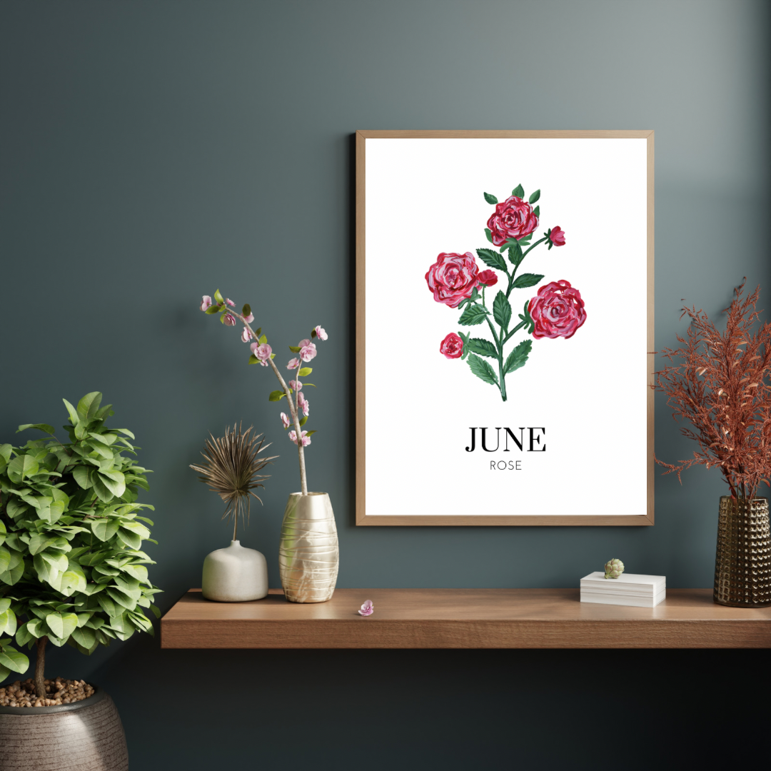 June Rose art print