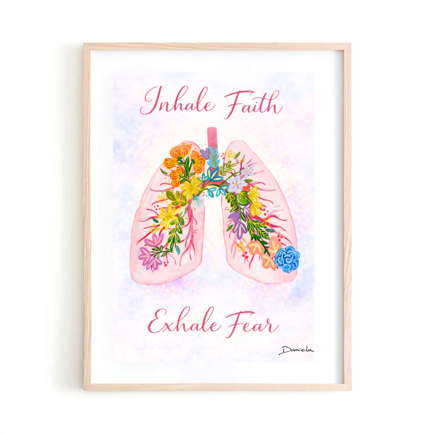 Inhale Faith, Exhale Fear Art Print