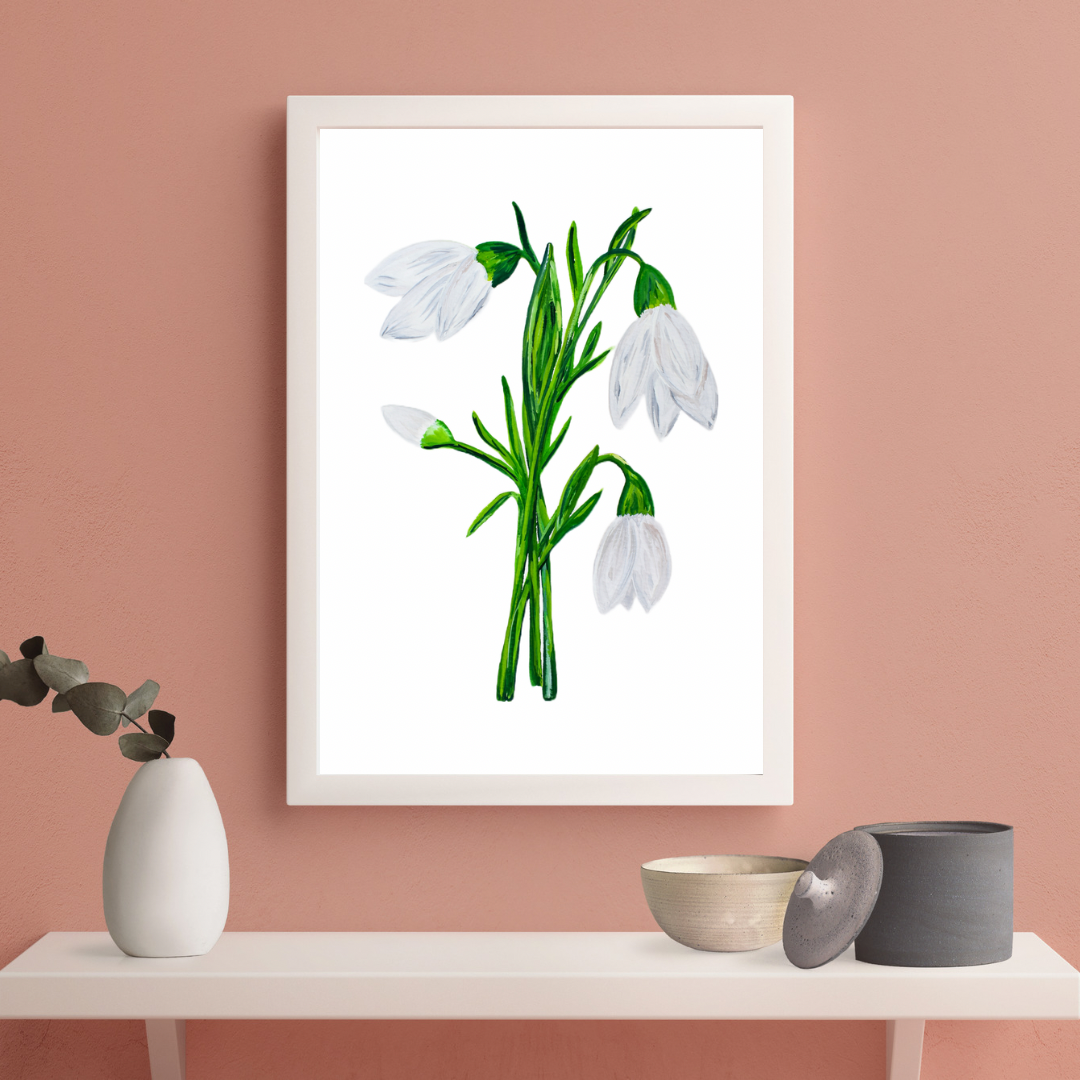 Snowdrop art print