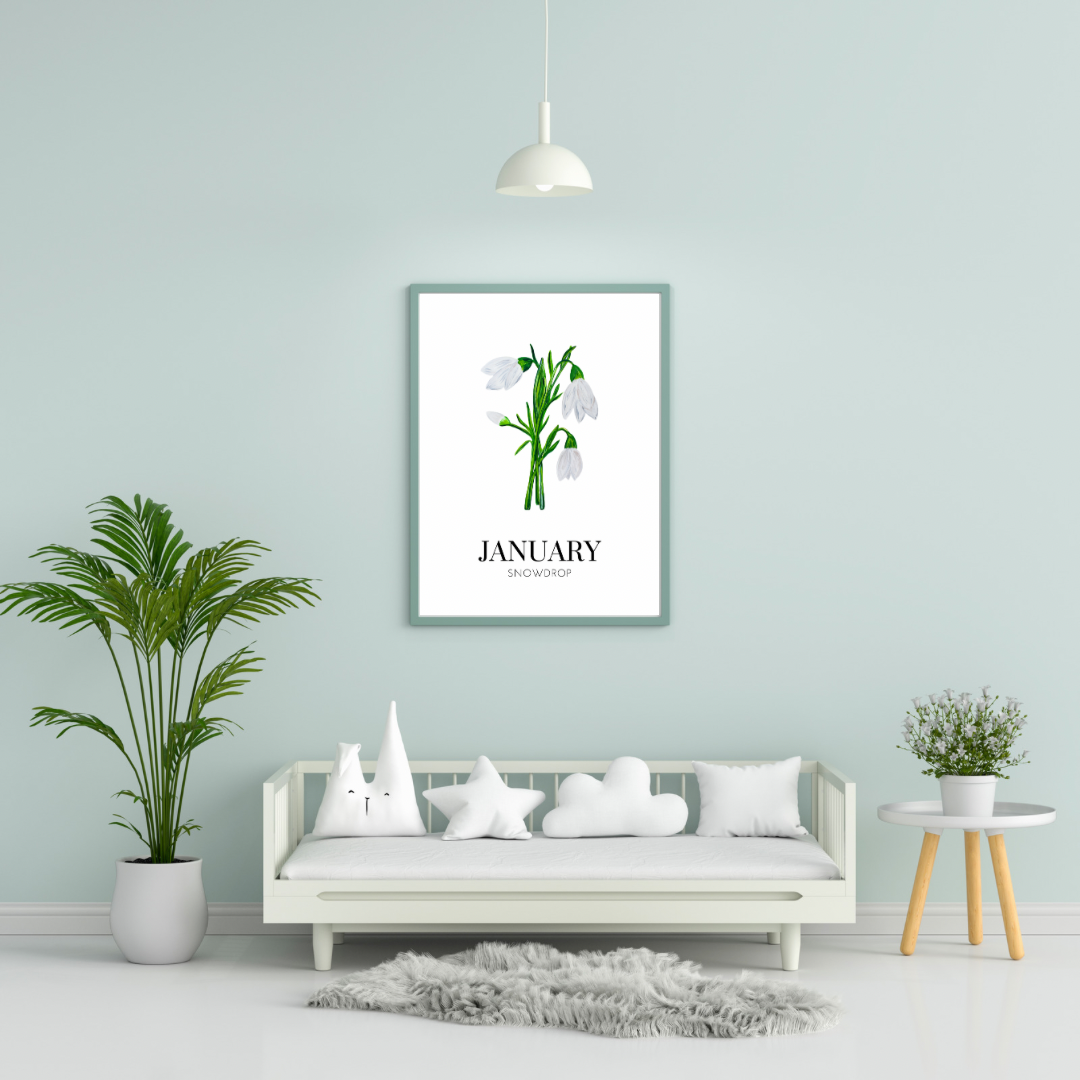 January Snowdrop art print