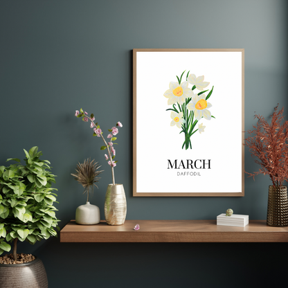 March Daffodil art print