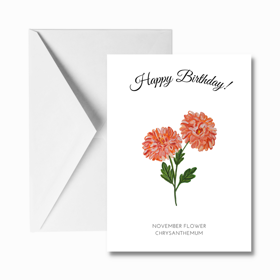 Happy Birthday Flowers Greeting Card