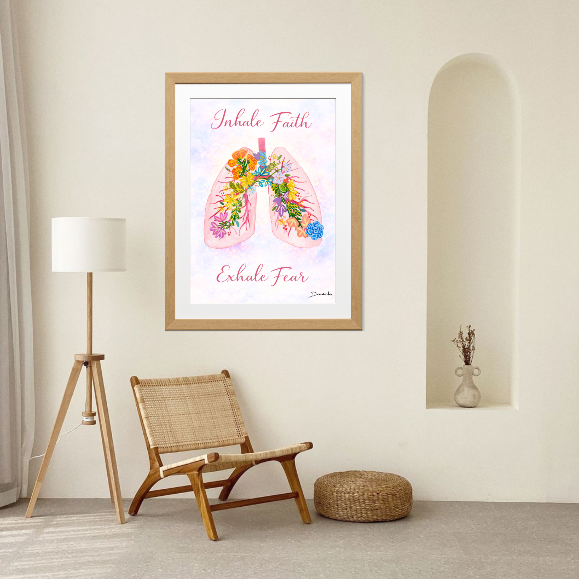 Inhale Faith, Exhale Fear Art Print