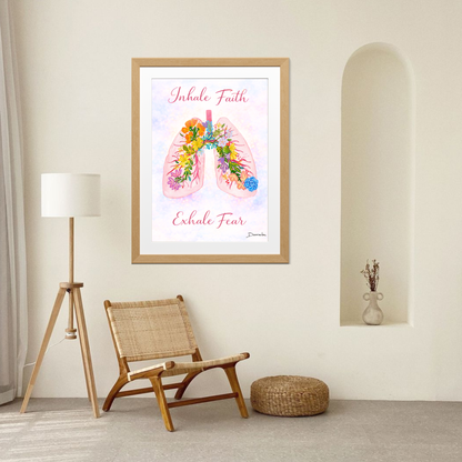 Inhale Faith, Exhale Fear Art Print