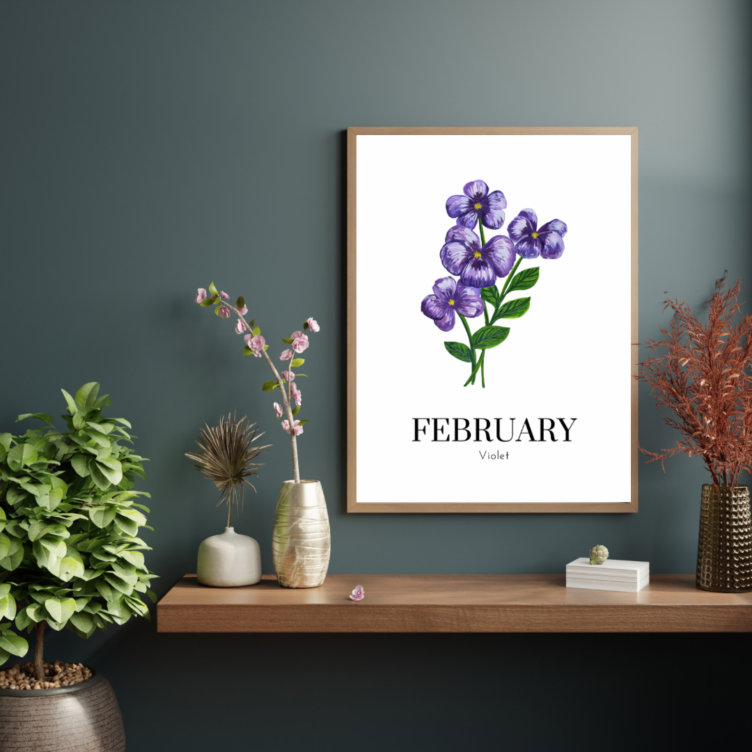 February Violet art print