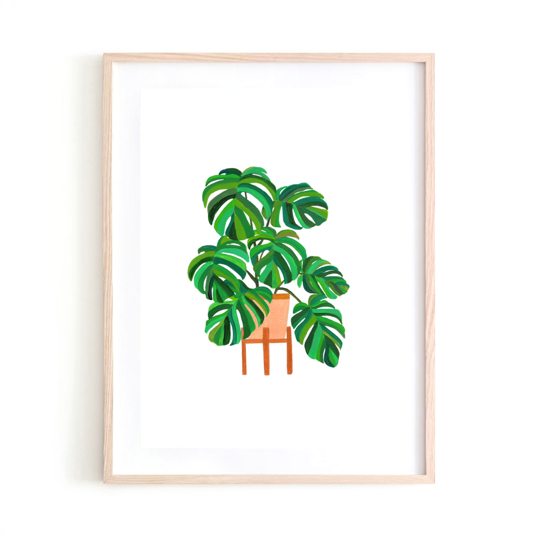 Monstera plant ll art print