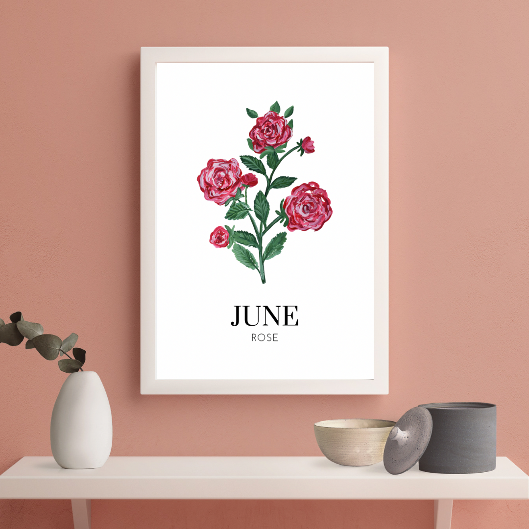 June Rose art print