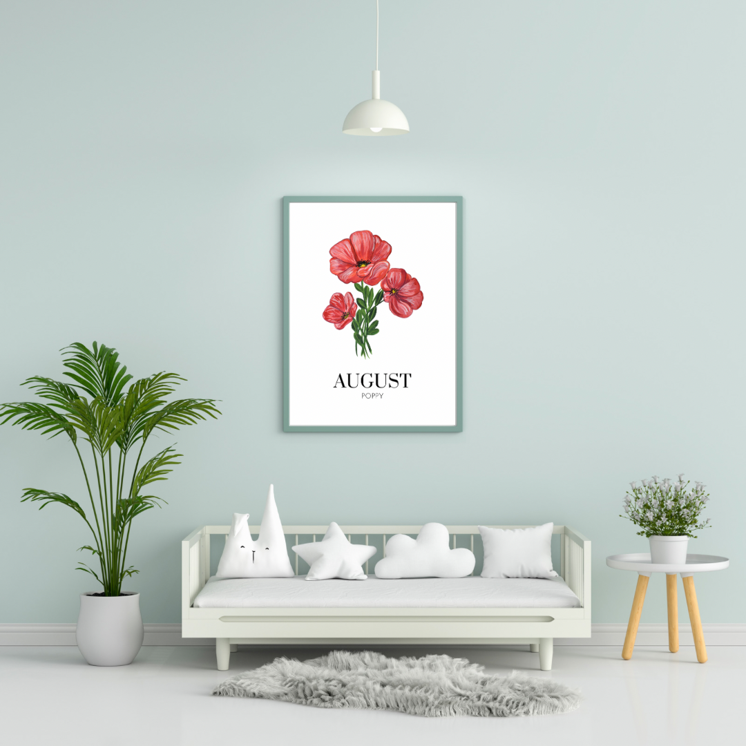 August Poppy art print