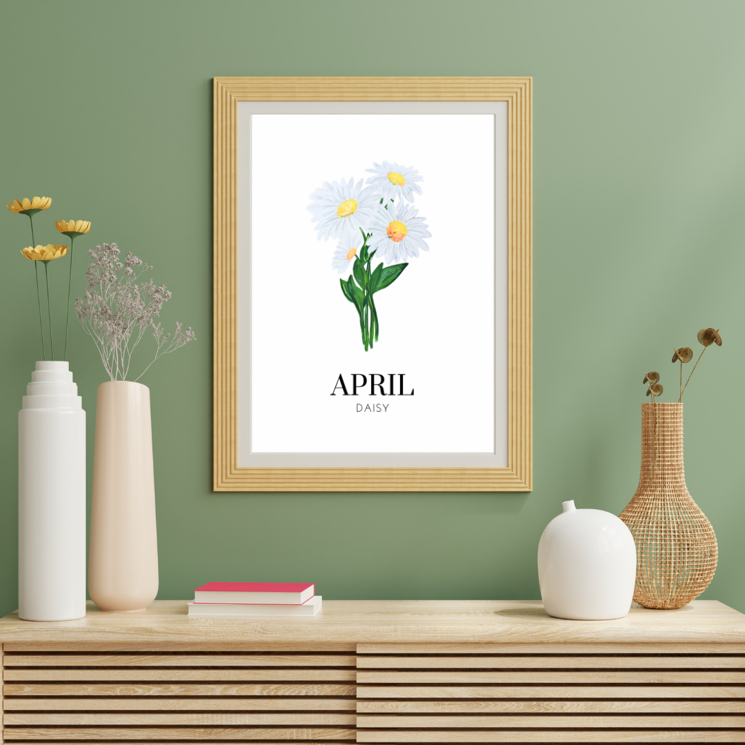 April Daisy art print