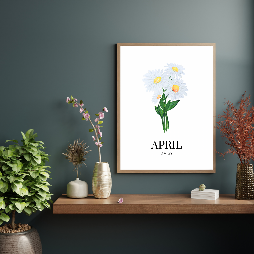 April Daisy art print