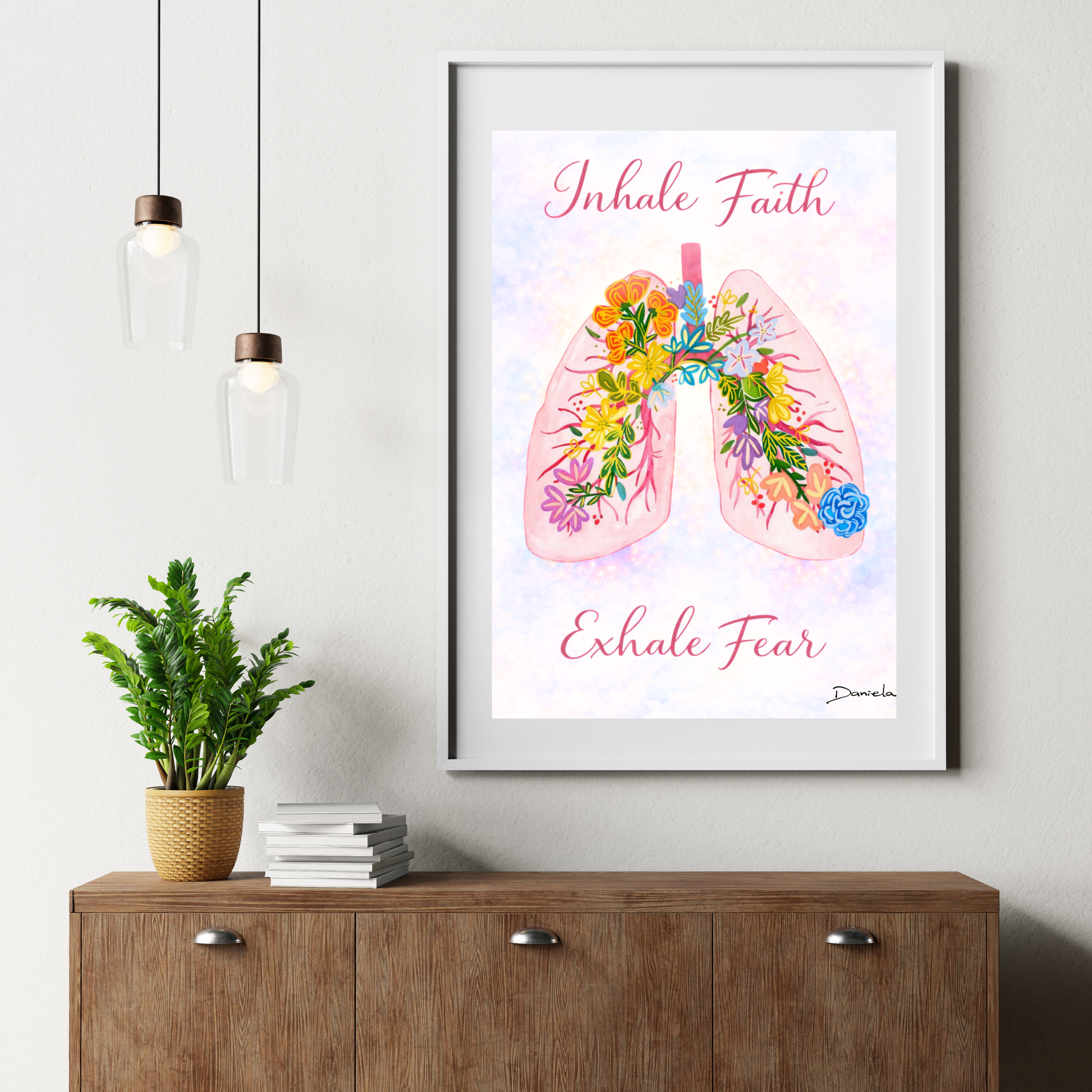 Inhale Faith, Exhale Fear Art Print