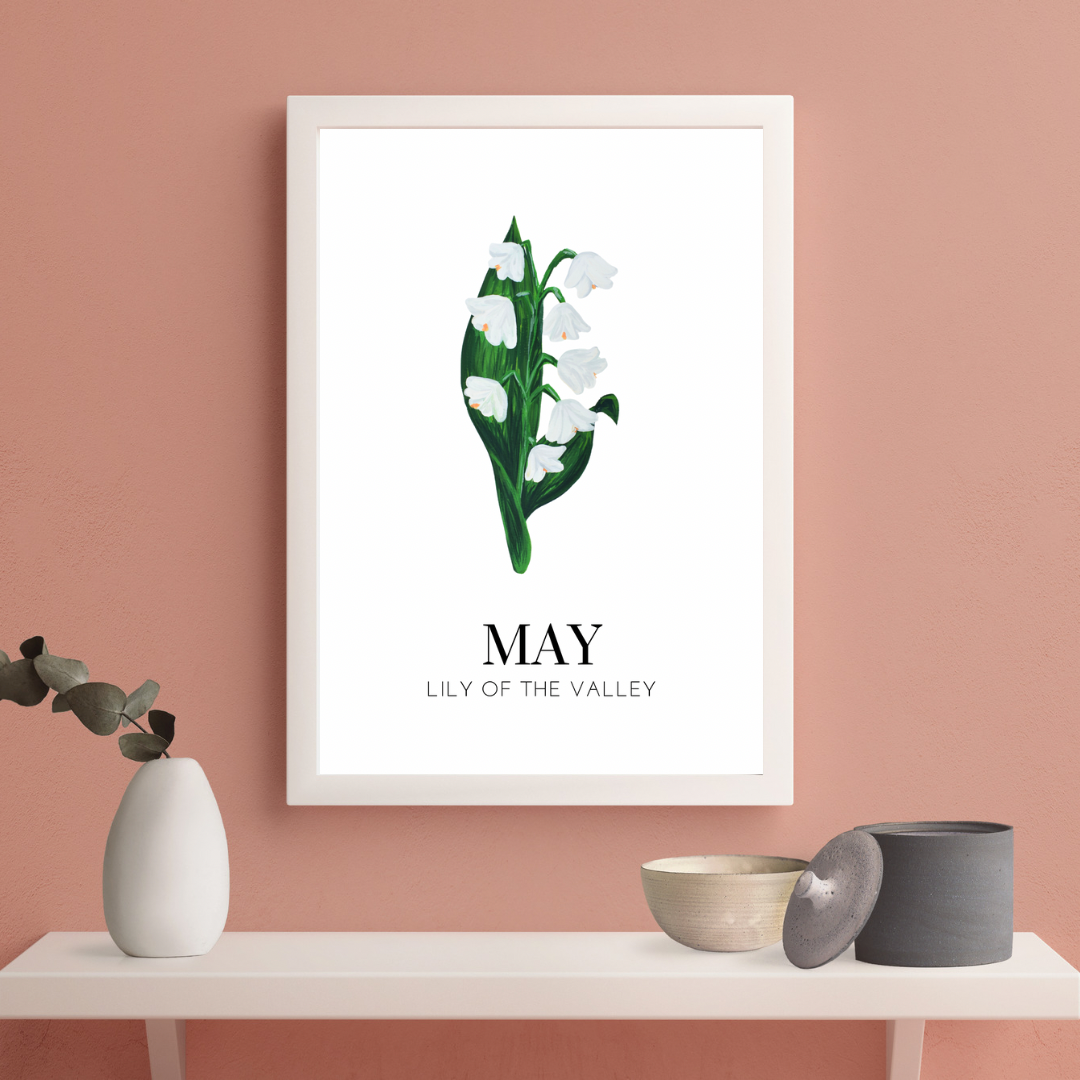 May Lily of the valley art print