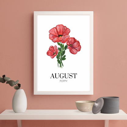 August Poppy art print