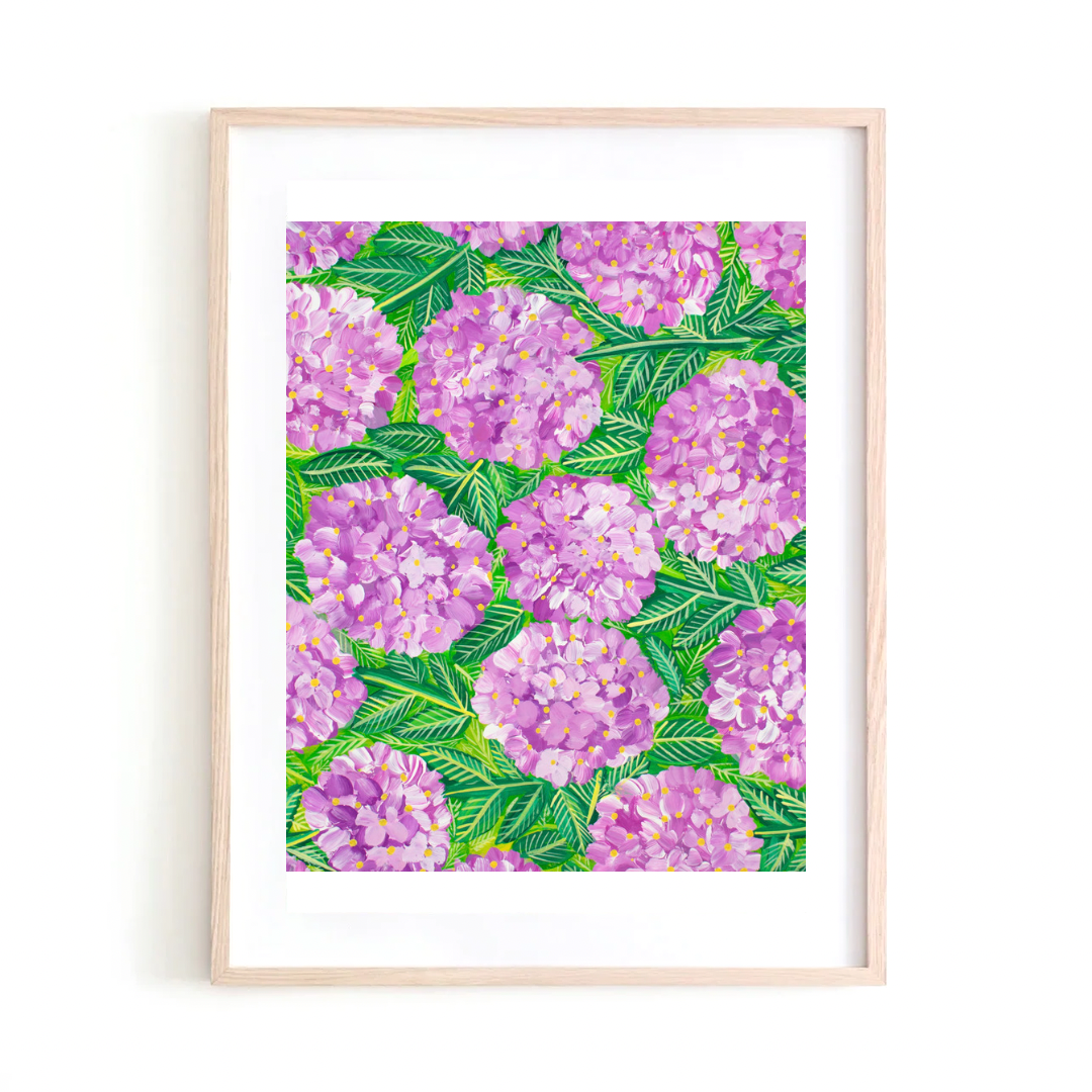 Purple Hydrangea art print