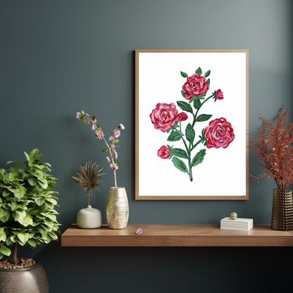 Rose art print