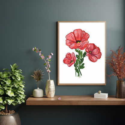 Poppy art print