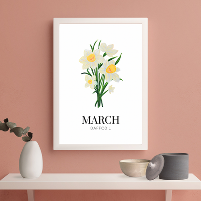 March Daffodil art print