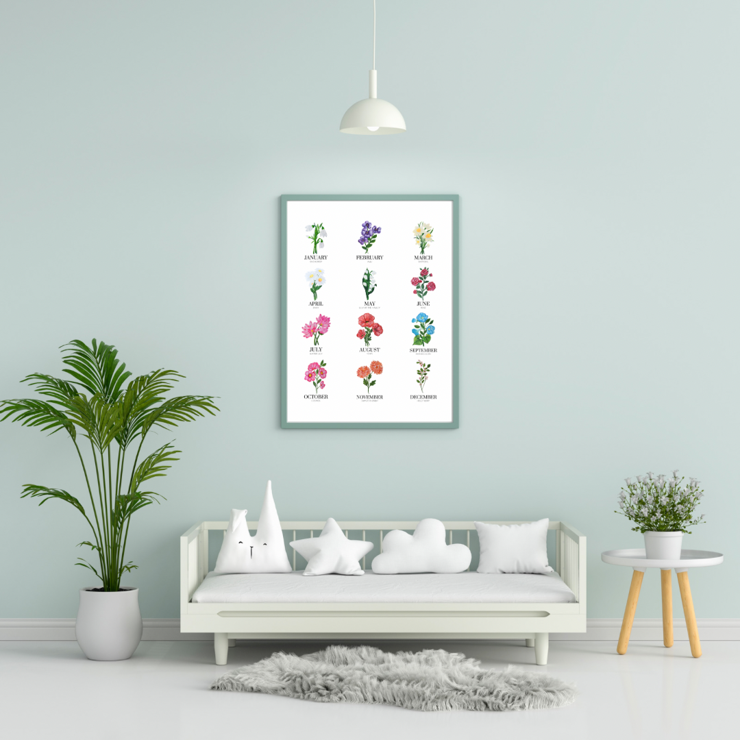 All Birth Month Flowers II  art print