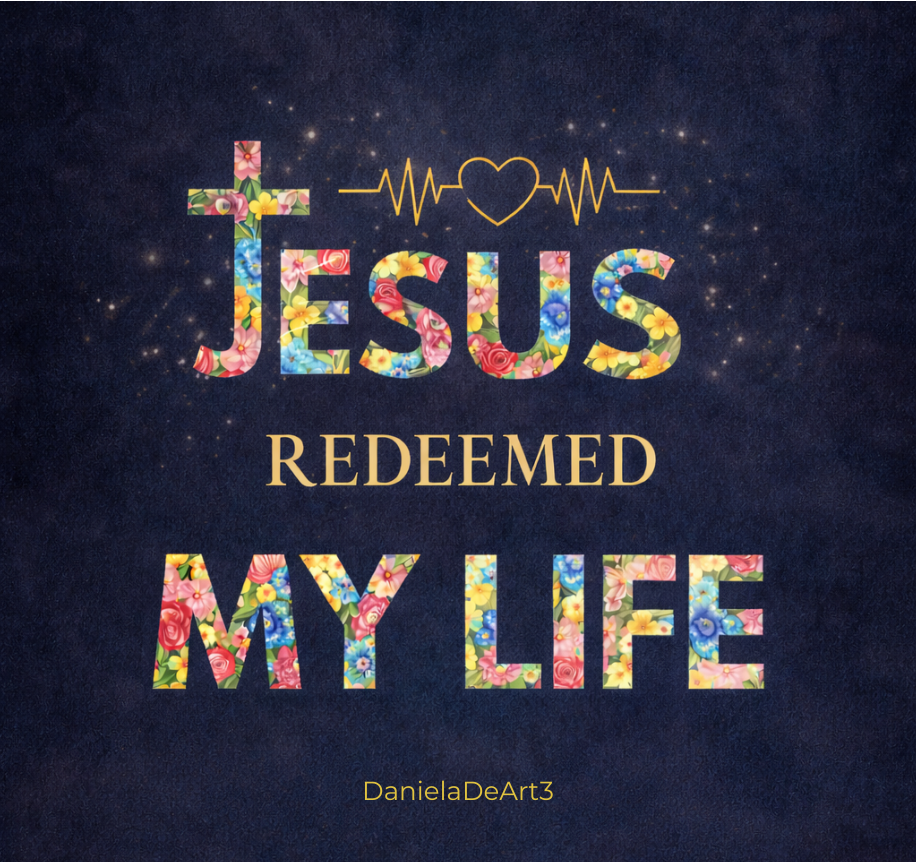Jesus Redeemed My Life Waterproof Vinyl Sticker 3"