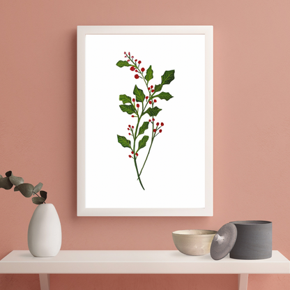 Holly Berry art print