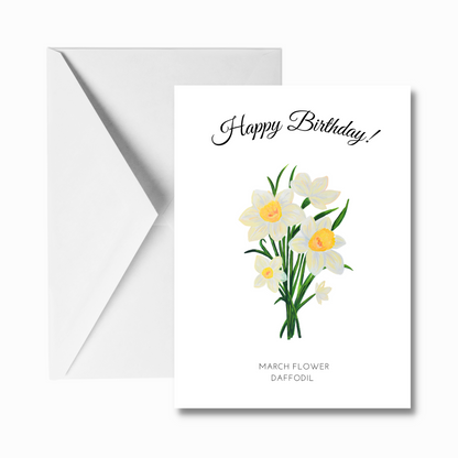 Happy Birthday Flowers Greeting Card (12-designs)