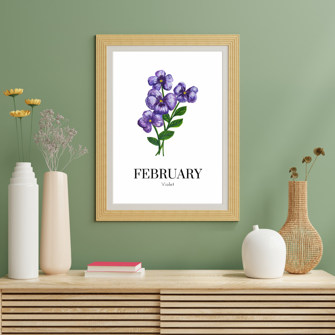 February Violet art print