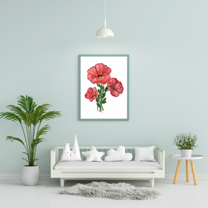 Poppy art print