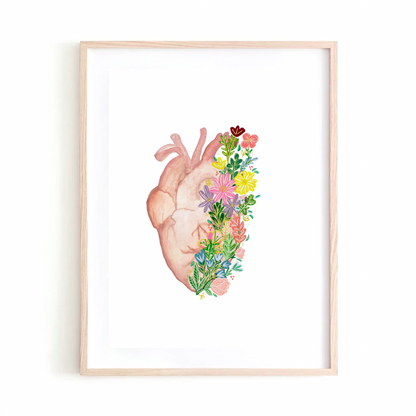 Heart art print