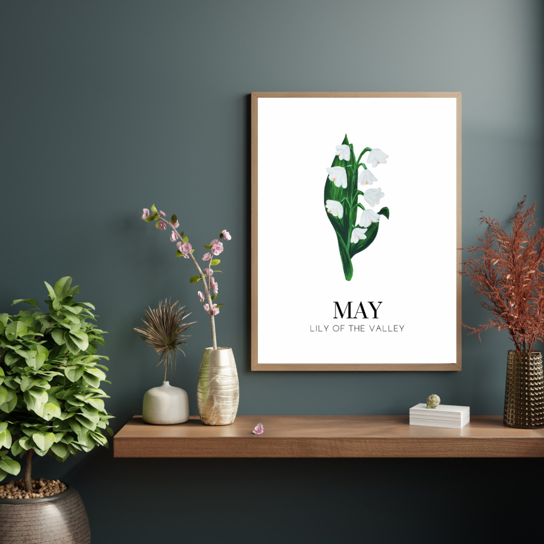 May Lily of the valley art print