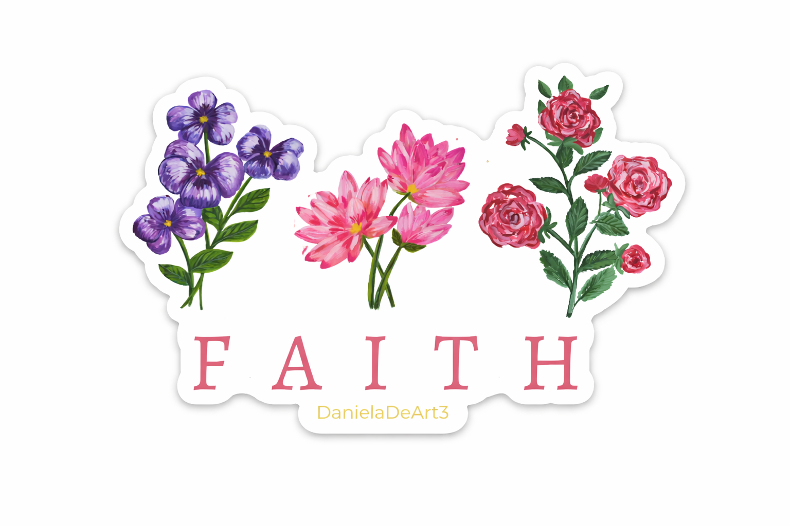 Faith Art Waterproof Vinyl Sticker 3"