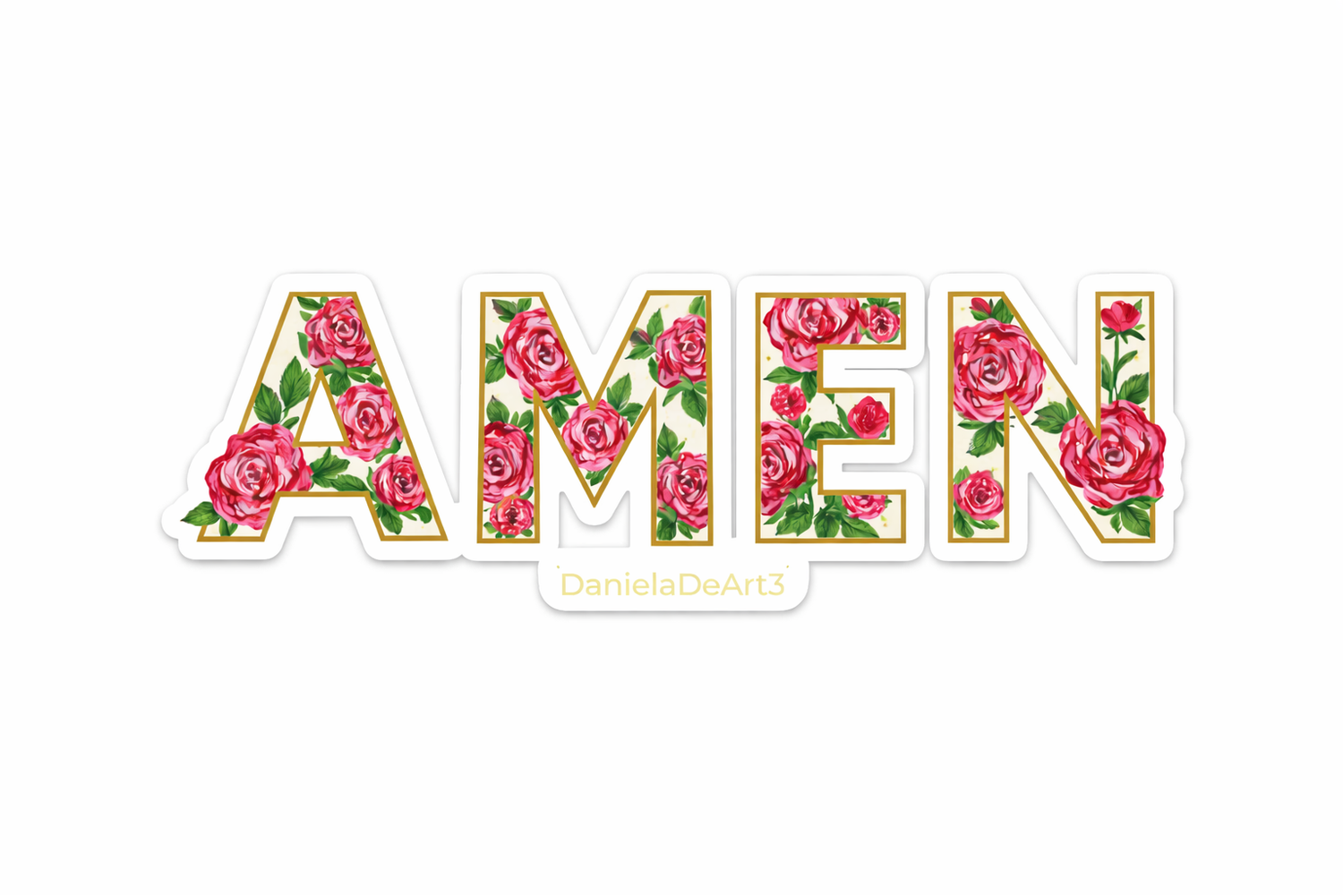 Amen Waterproof Vinyl Sticker 3"
