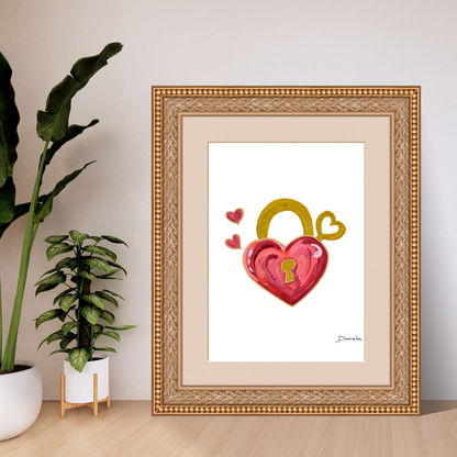 Heart Lock Art Print