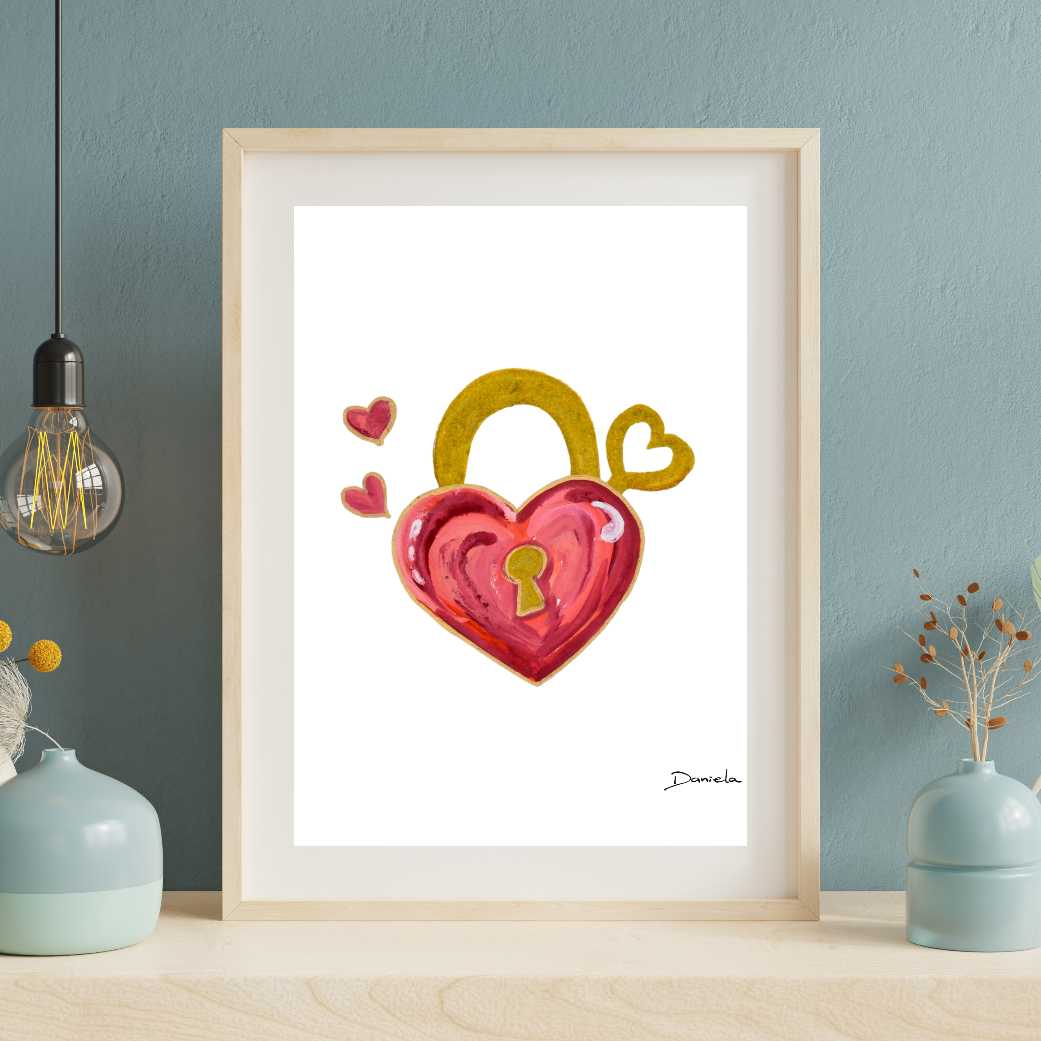 Heart Lock Art Print