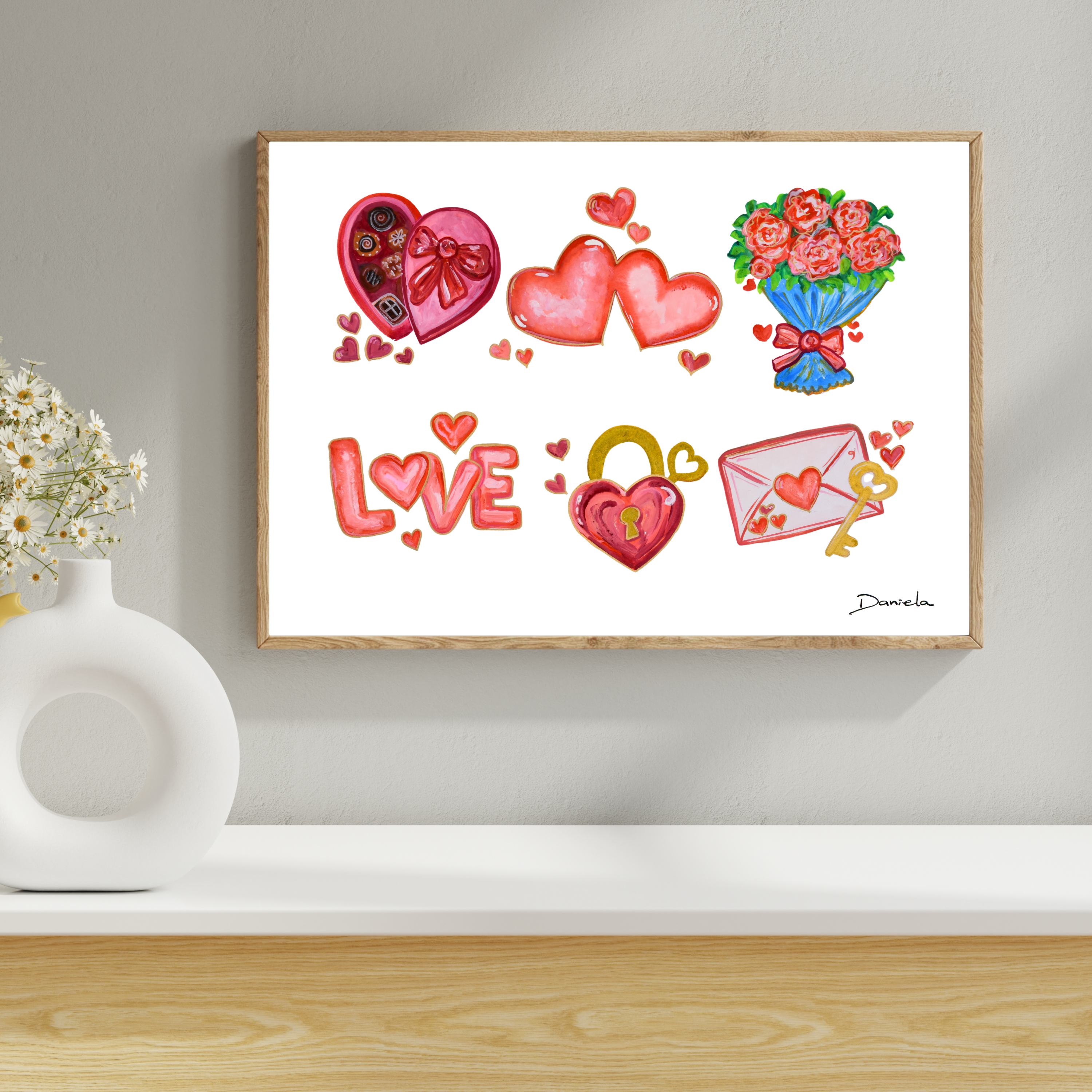 Love Icons Art Print