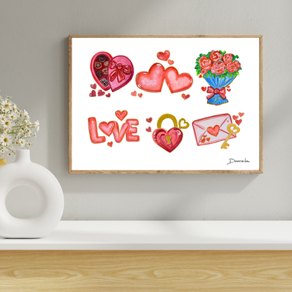 Love Icons Art Print