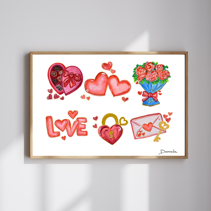 Love Icons Art Print