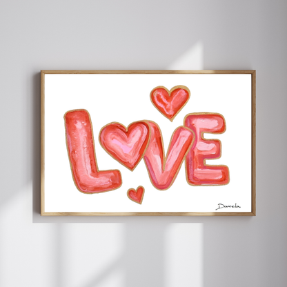 Valentines Love  Art Print