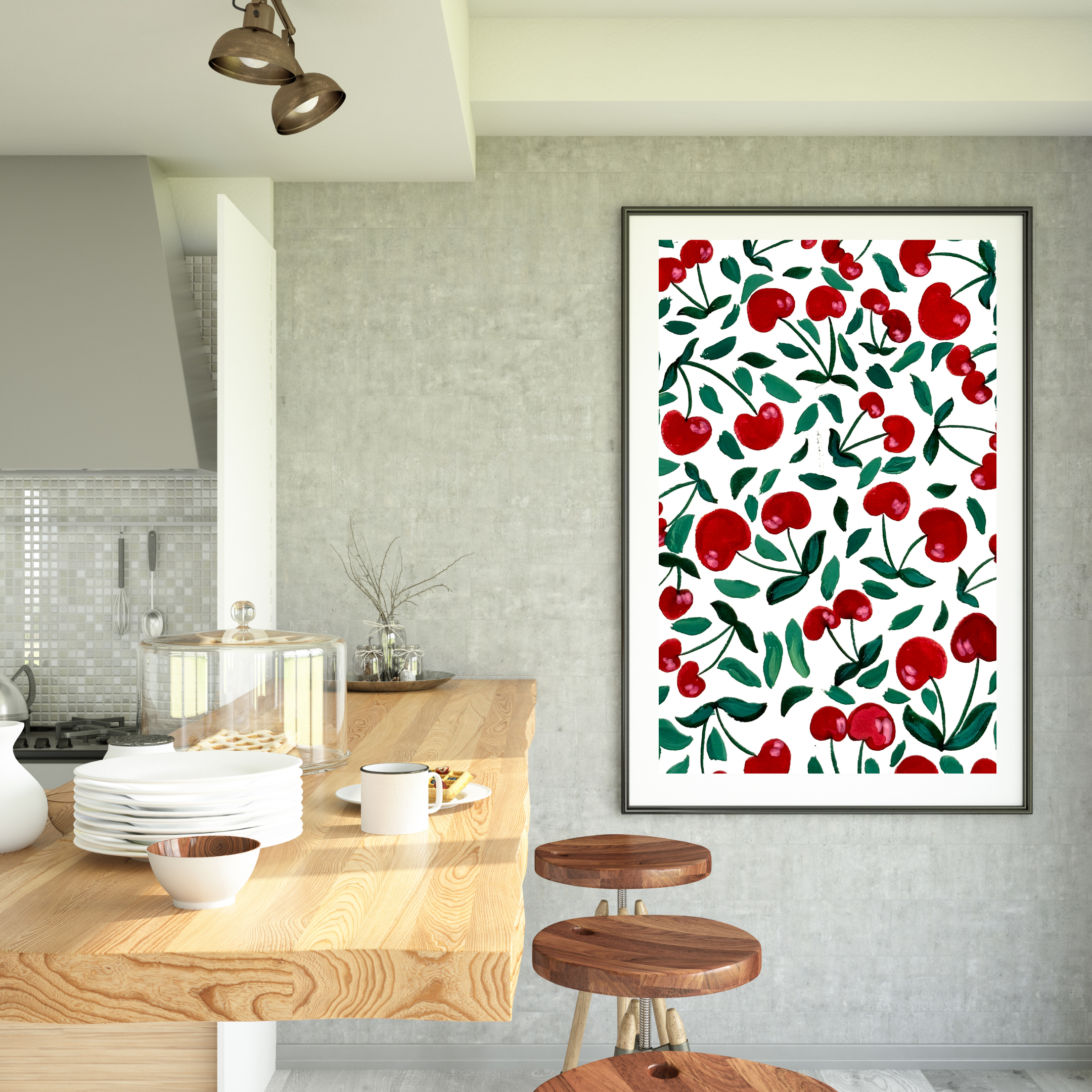 Cherries art print