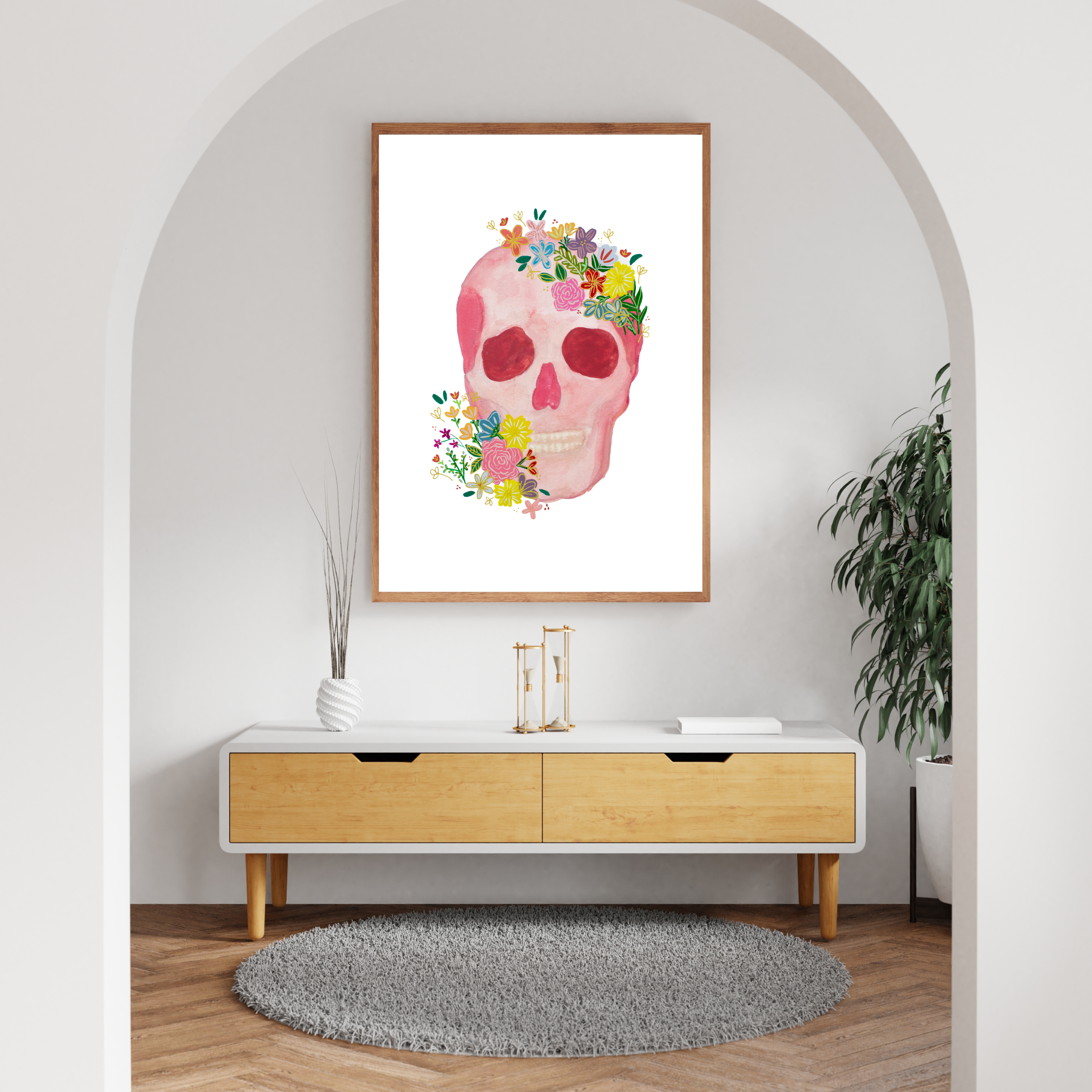 Skull art print