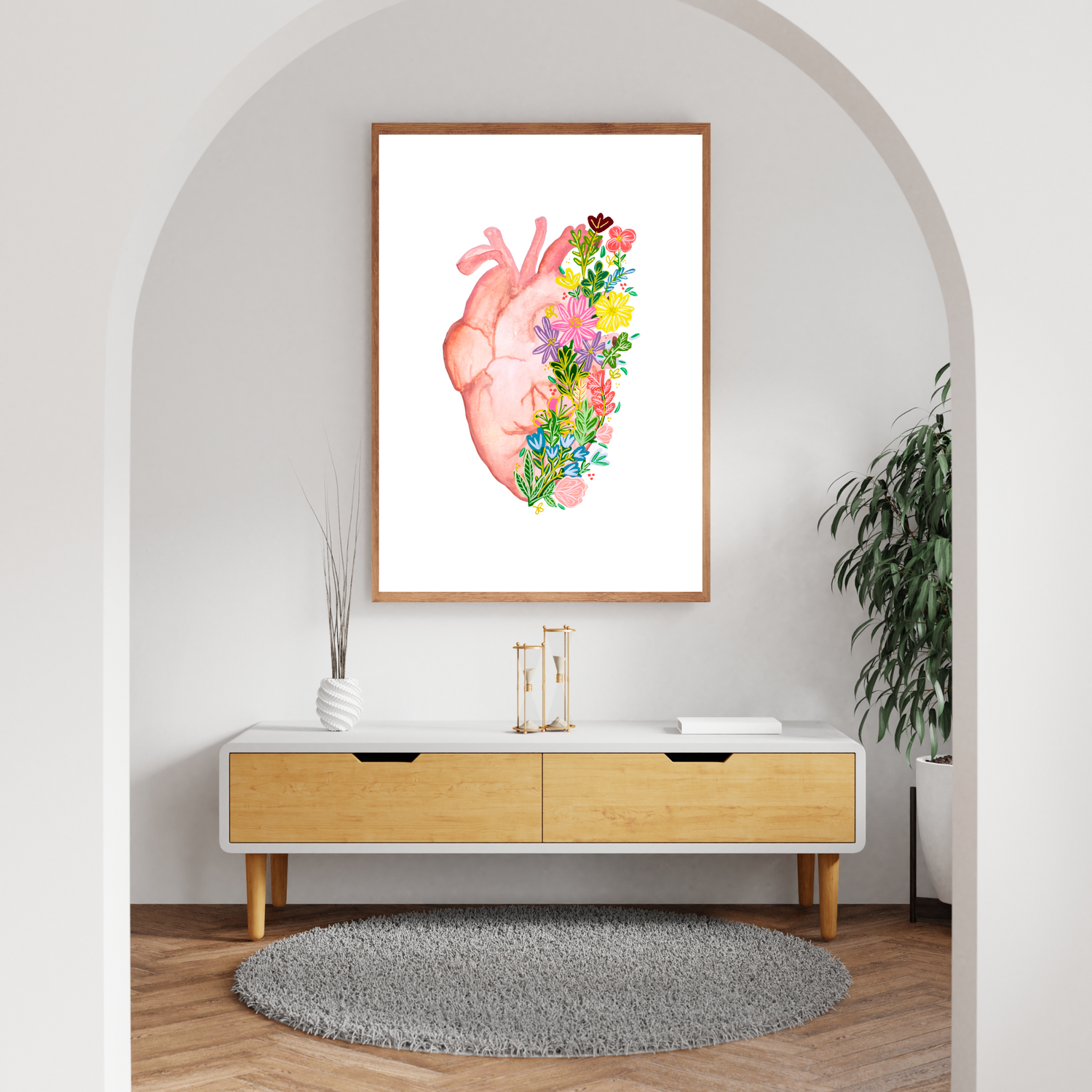 Heart art print