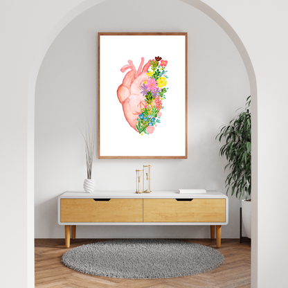 Heart art print