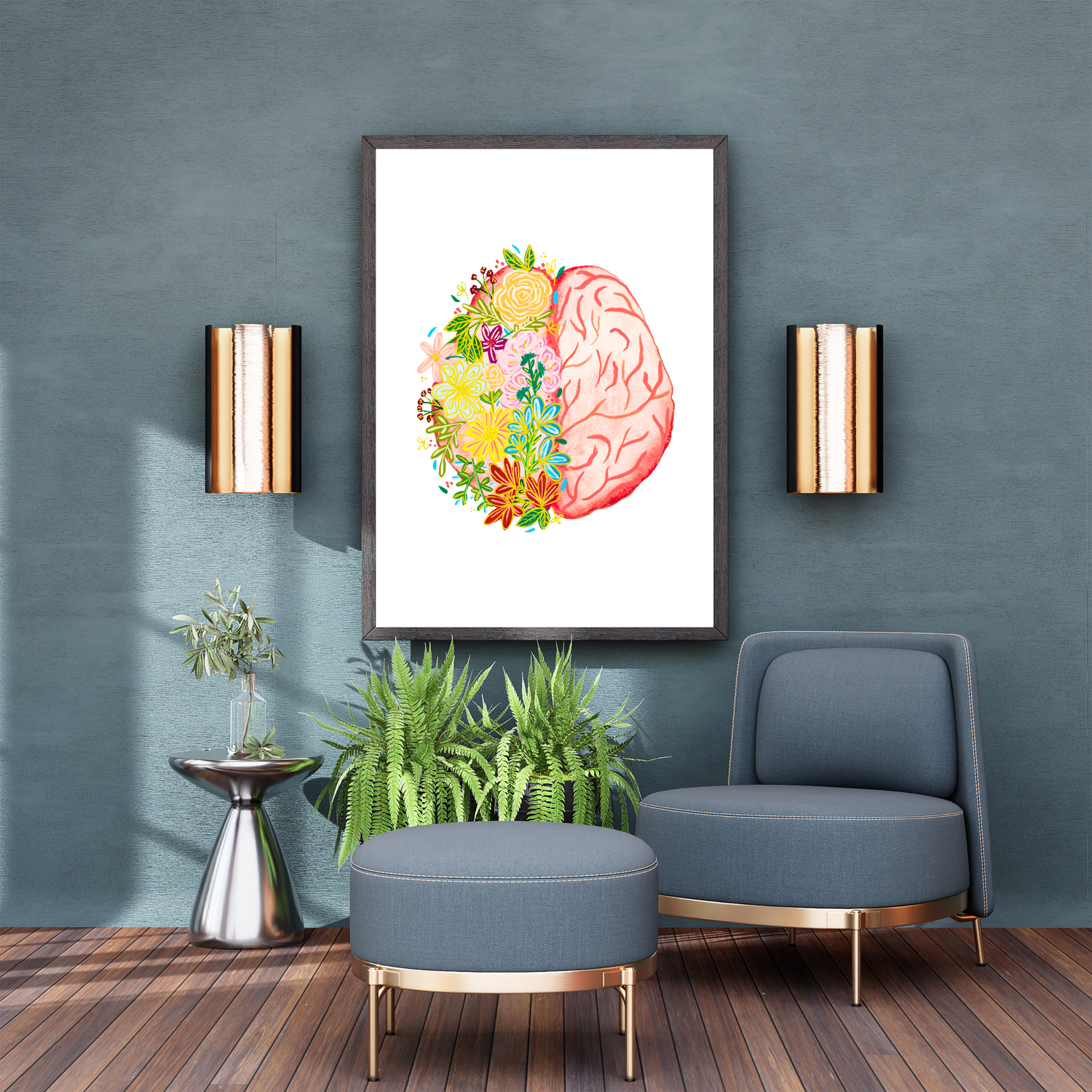 Brain art print