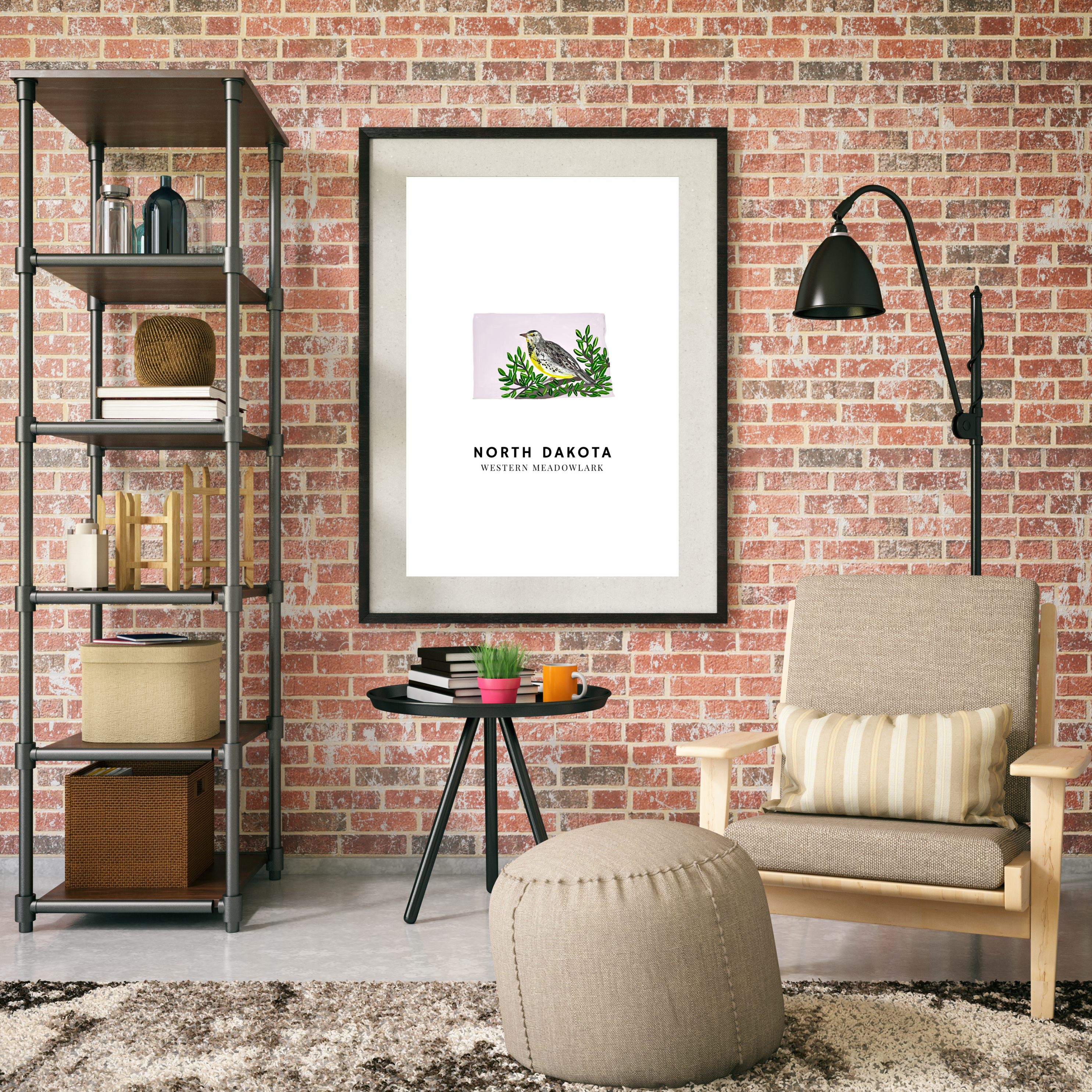 North Dakota State Bird art print