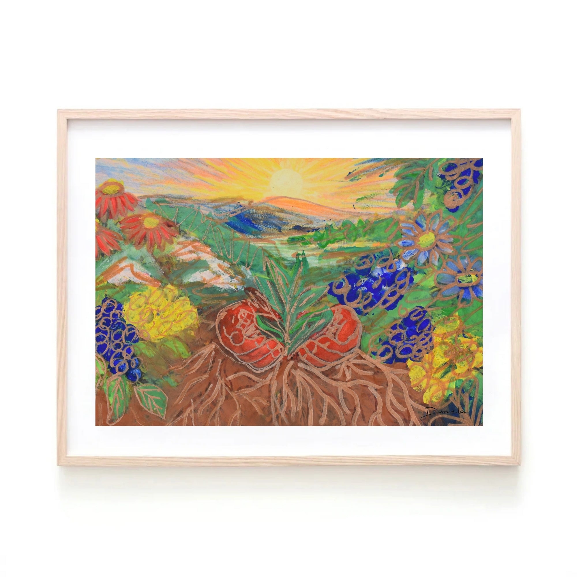 Sunset Landscape Art Print