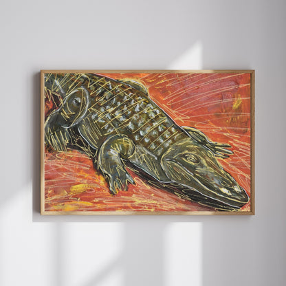 Crocodile Art Print