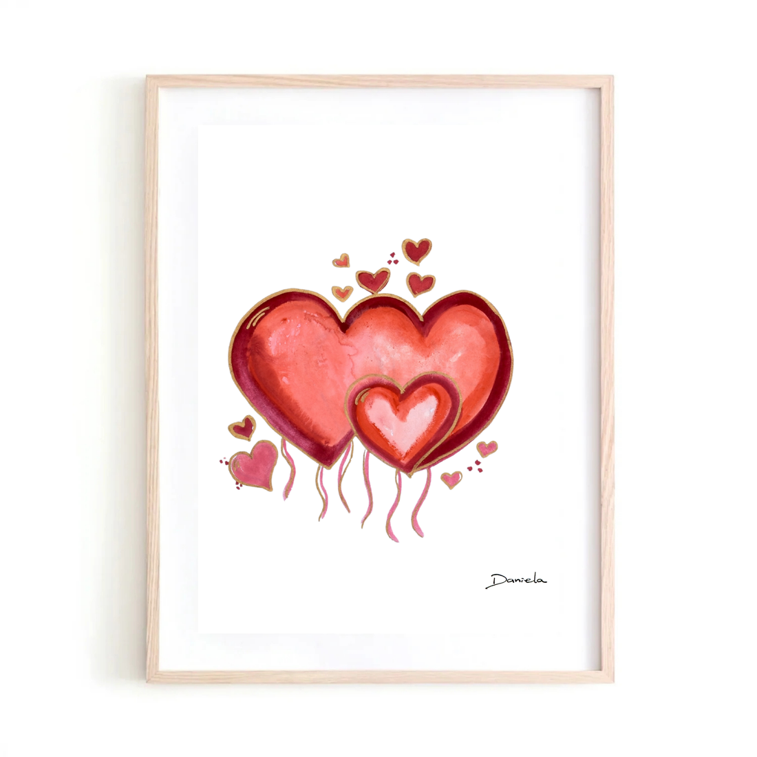 Heart Balloons Art Print