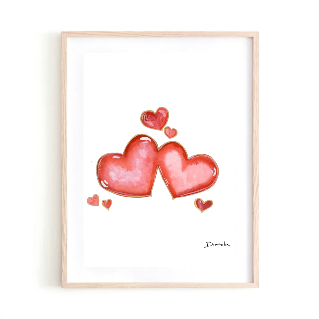 Double Hearts Art Print